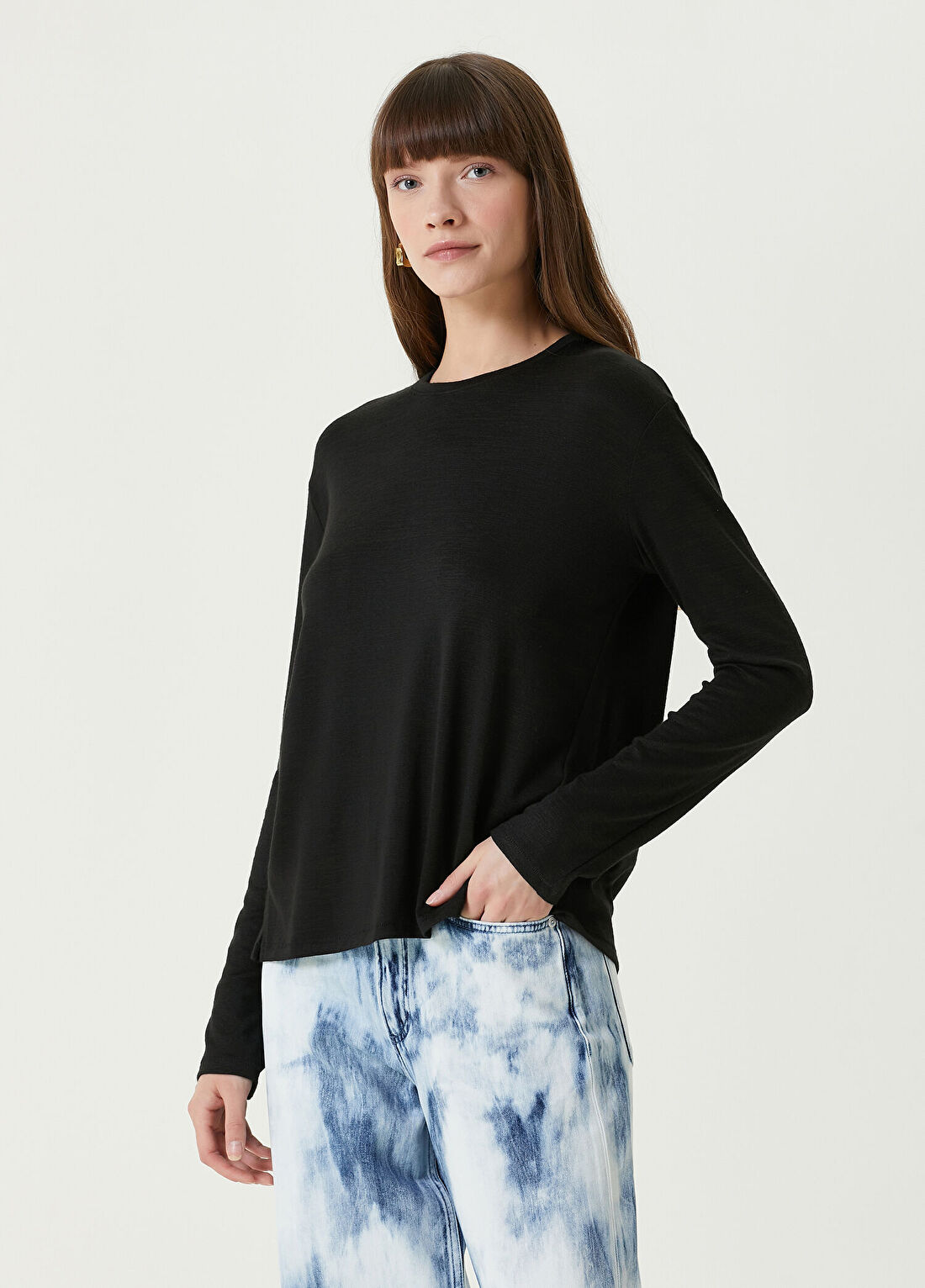 Rag&Bone Siyah Uzun Kol Jersey T-shirt