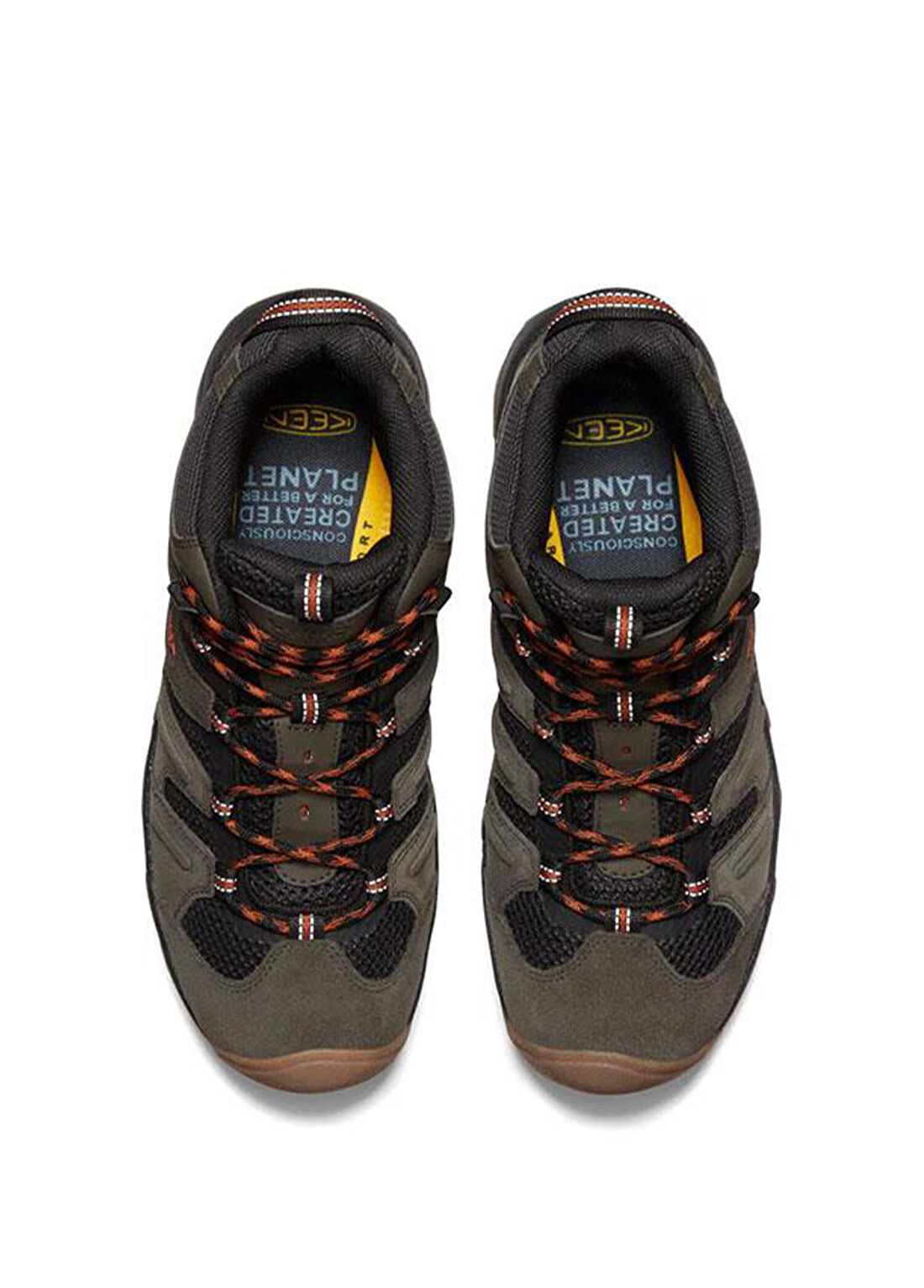 Keen Headout Black Olive Fossil Orange Su Geçirmez Erkek Yürüyüş Botu görsel 4
