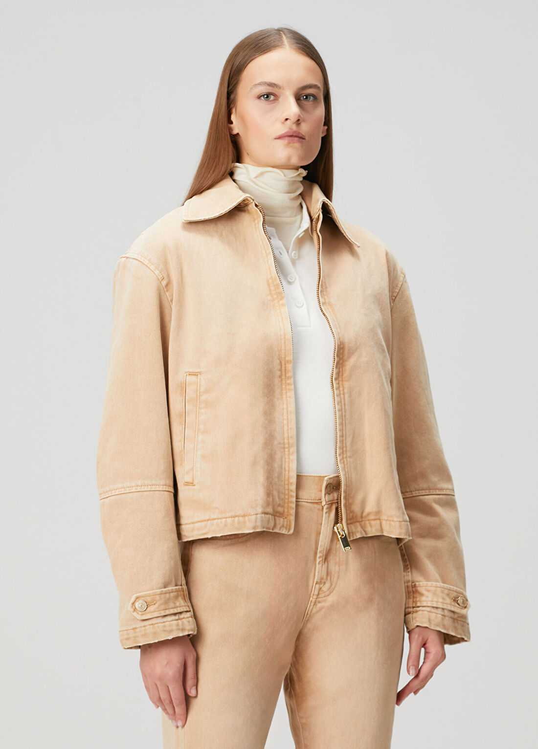 7 For All Mankind Workwear Bej Denim Ceket