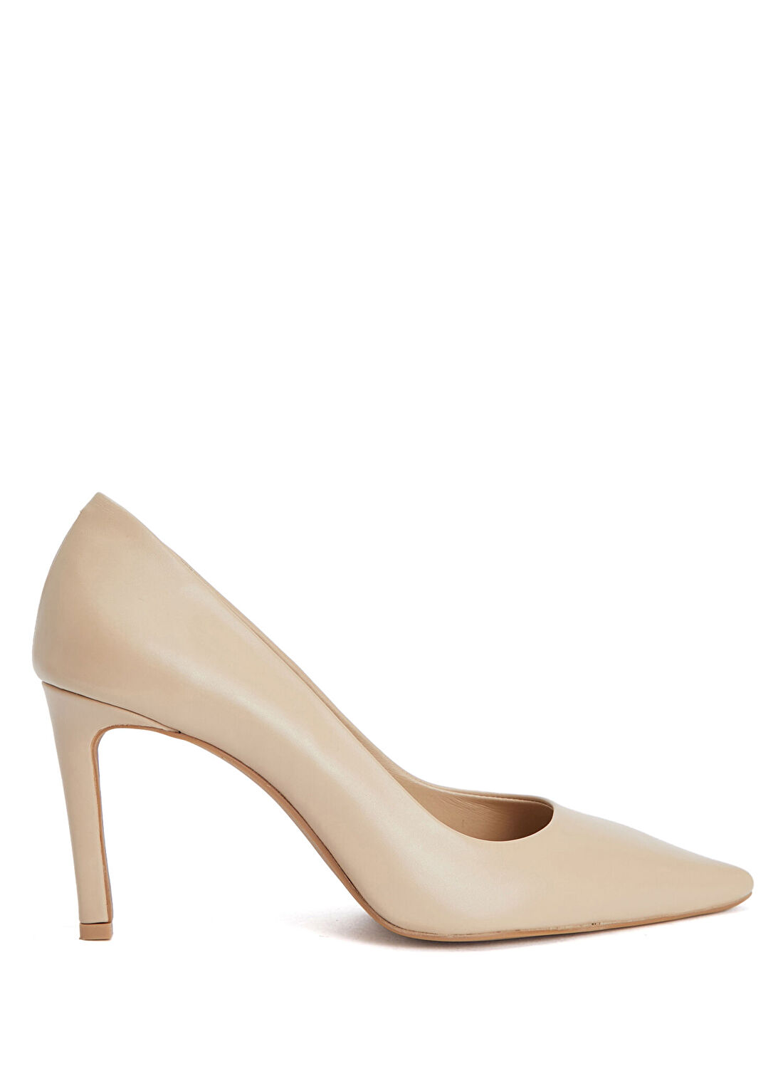 Divarese Bej Deri Stiletto