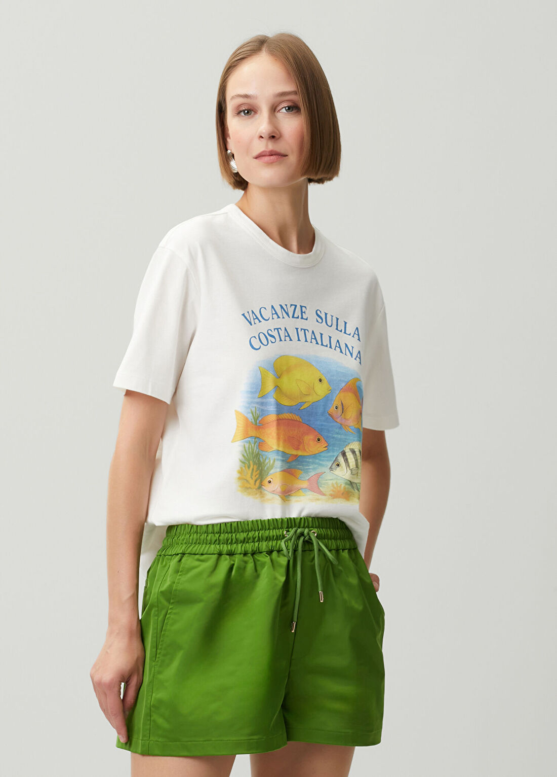 Maje Tifish Beyaz T-shirt görsel 3