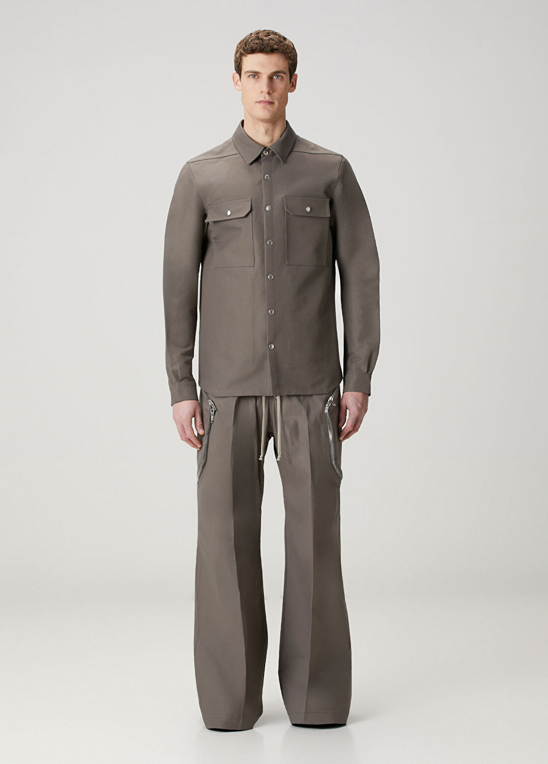 Rick Owens Kahverengi Beli Kordonlu Kargo Pantolon