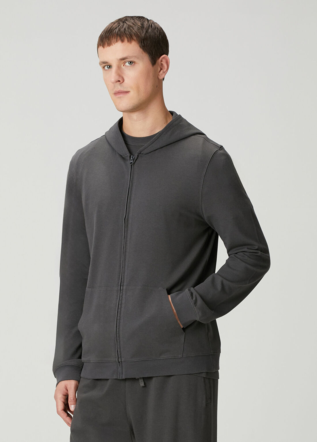 Skims Gri Kapüşonlu Sweatshirt görsel 3