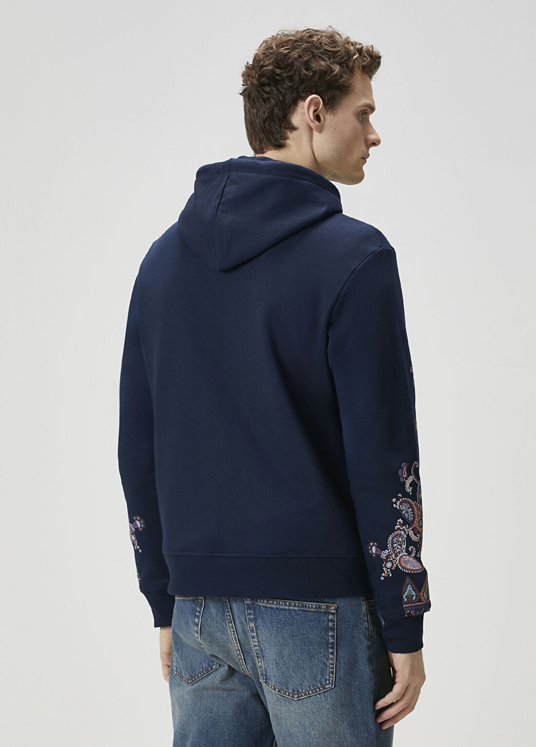 Etro Lacivert Kapüşonlu Sweatshirt görsel 4