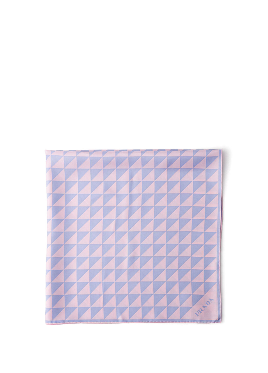 Prada Pembe Desenli İpek Twill Kadın Fular