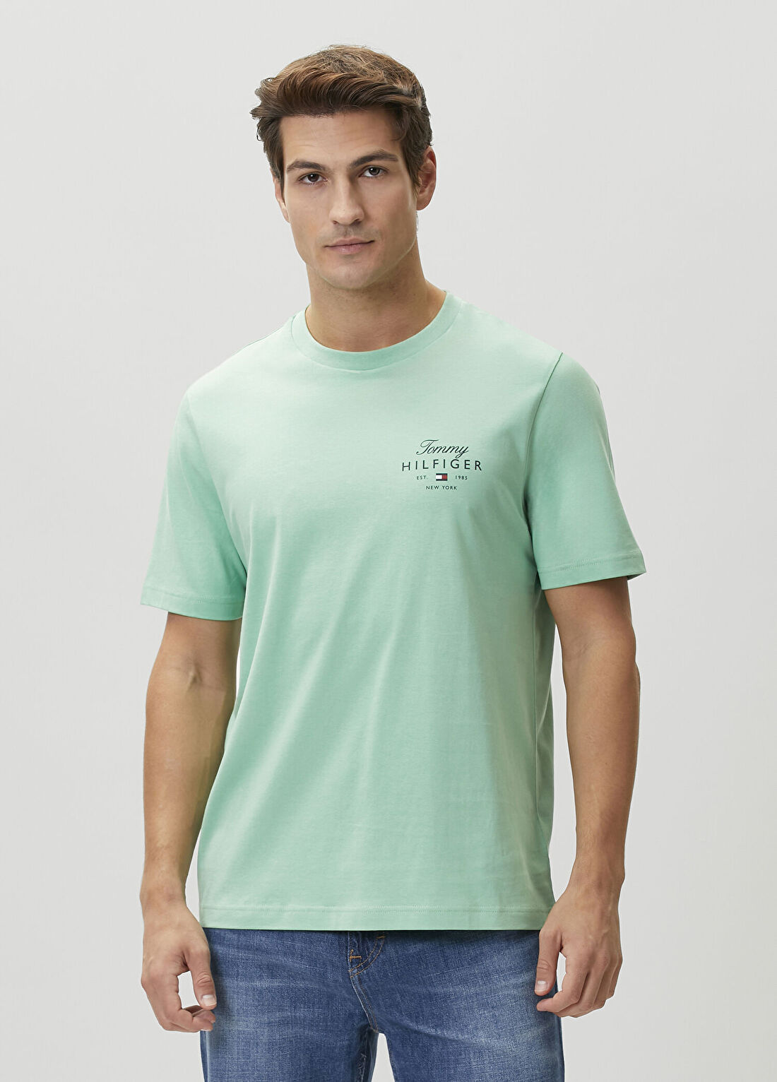 Tommy Hilfiger Script Stack Yeşil T-shirt