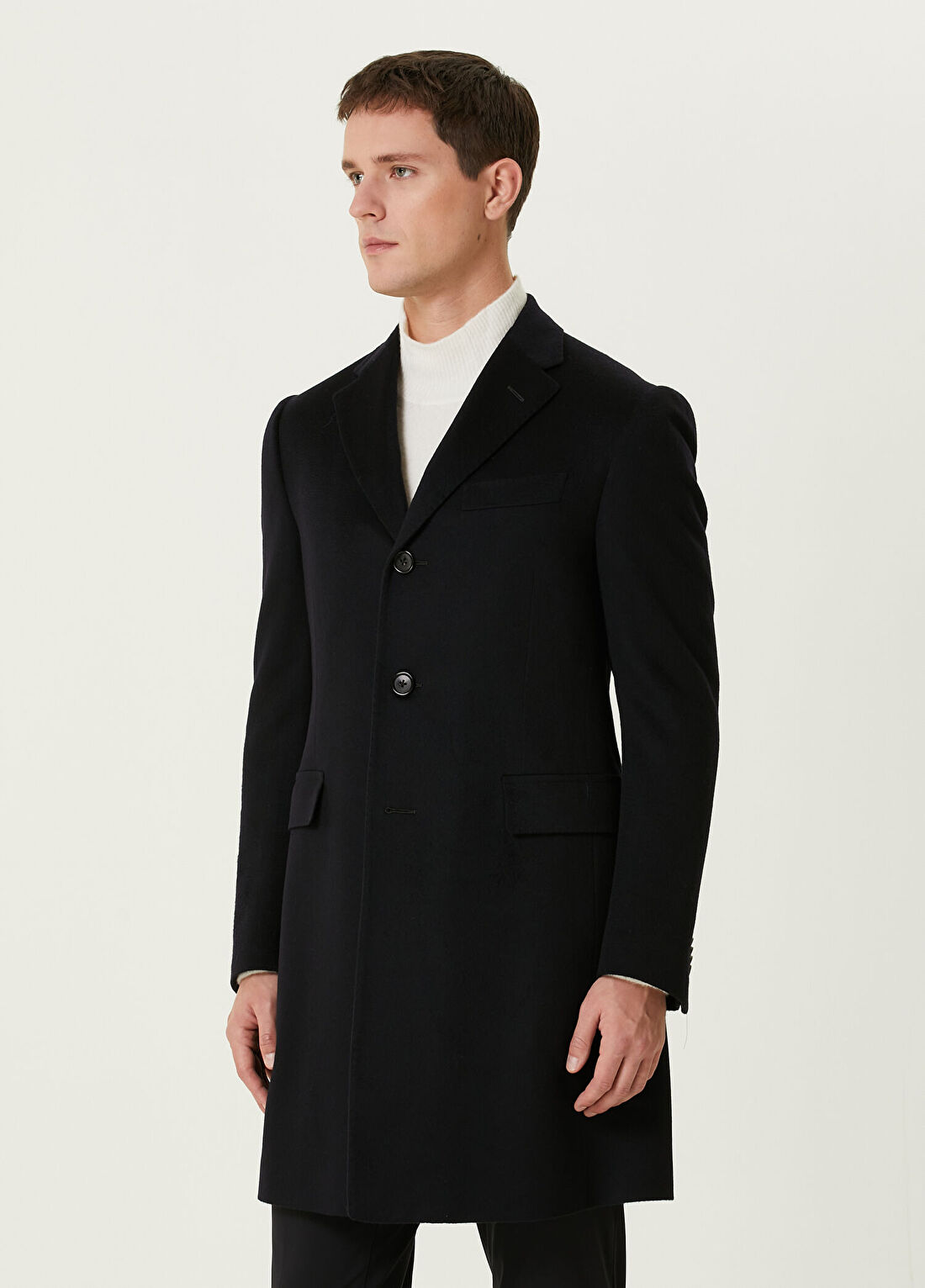 Corneliani Lacivert Kaşmir Palto görsel 3
