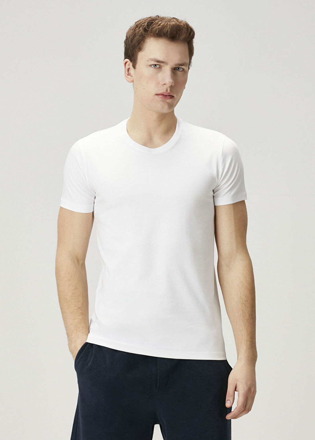 Falke 2li Beyaz Basic T-shirt
