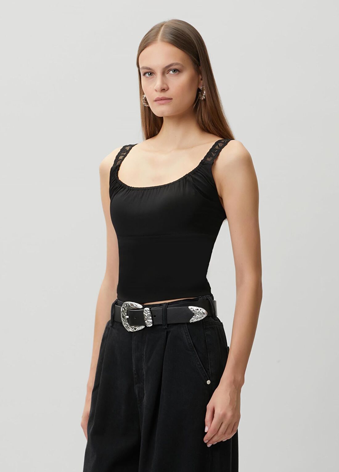 AllSaints Celena Siyah Atlet görsel 3