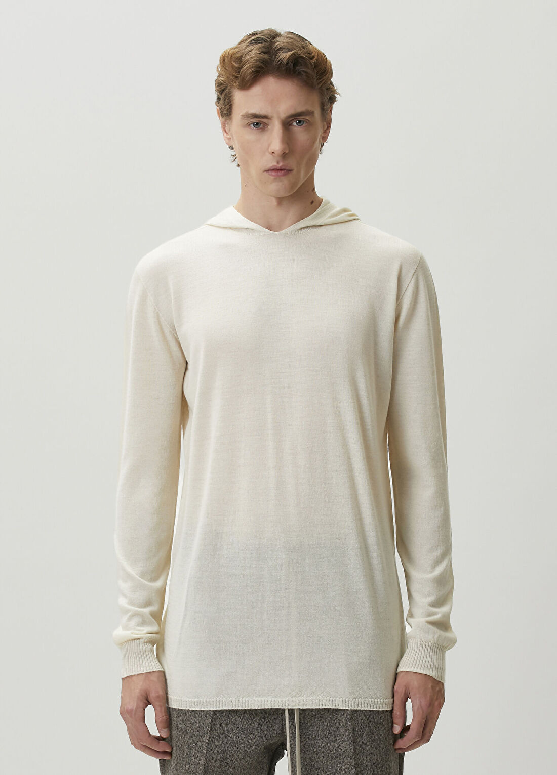 Rick Owens Ekru Oversize Yün Triko