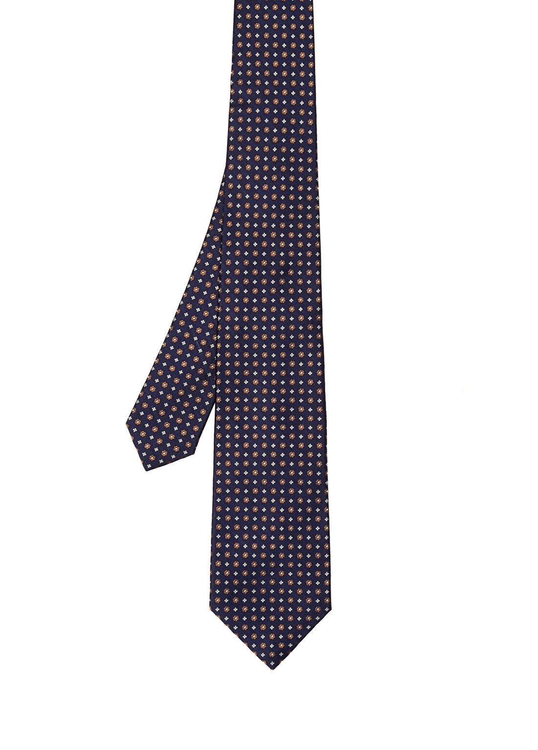 Kiton Lacivert Desenli İpek Kravat