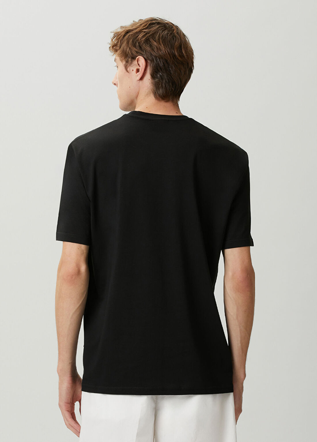 John Frank Weekly Siyah Baskılı T-shirt görsel 4