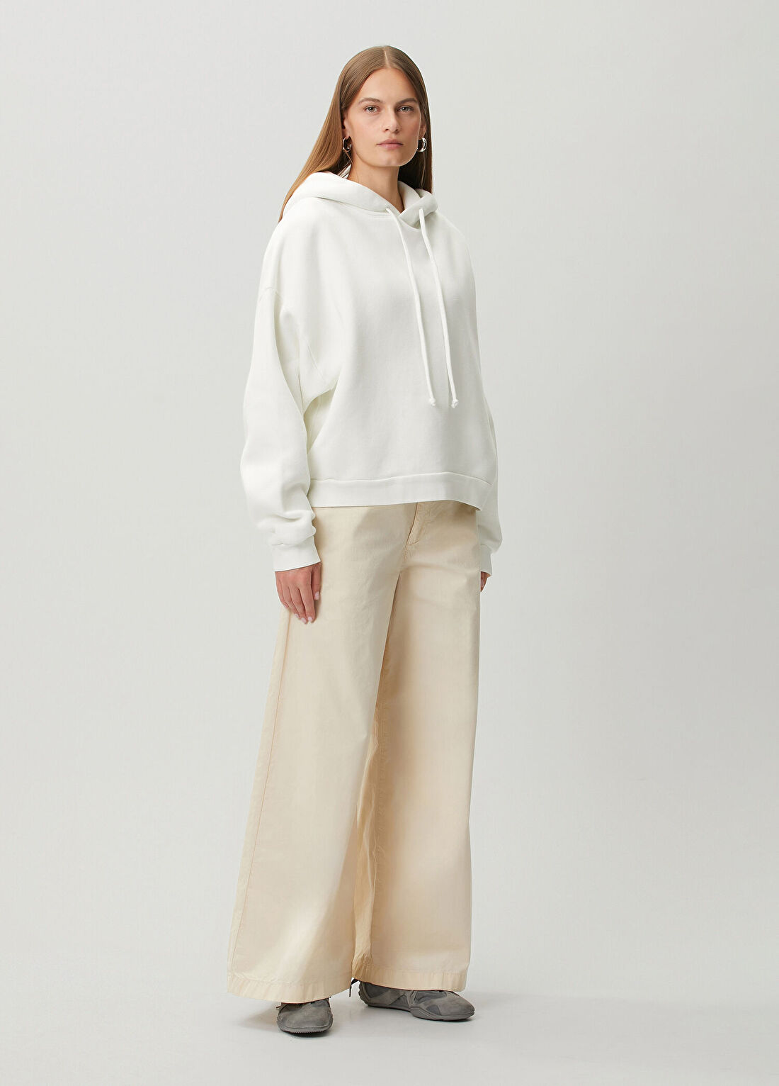 Acne Studios Beyaz Kapüşonlu Sweatshirt görsel 2
