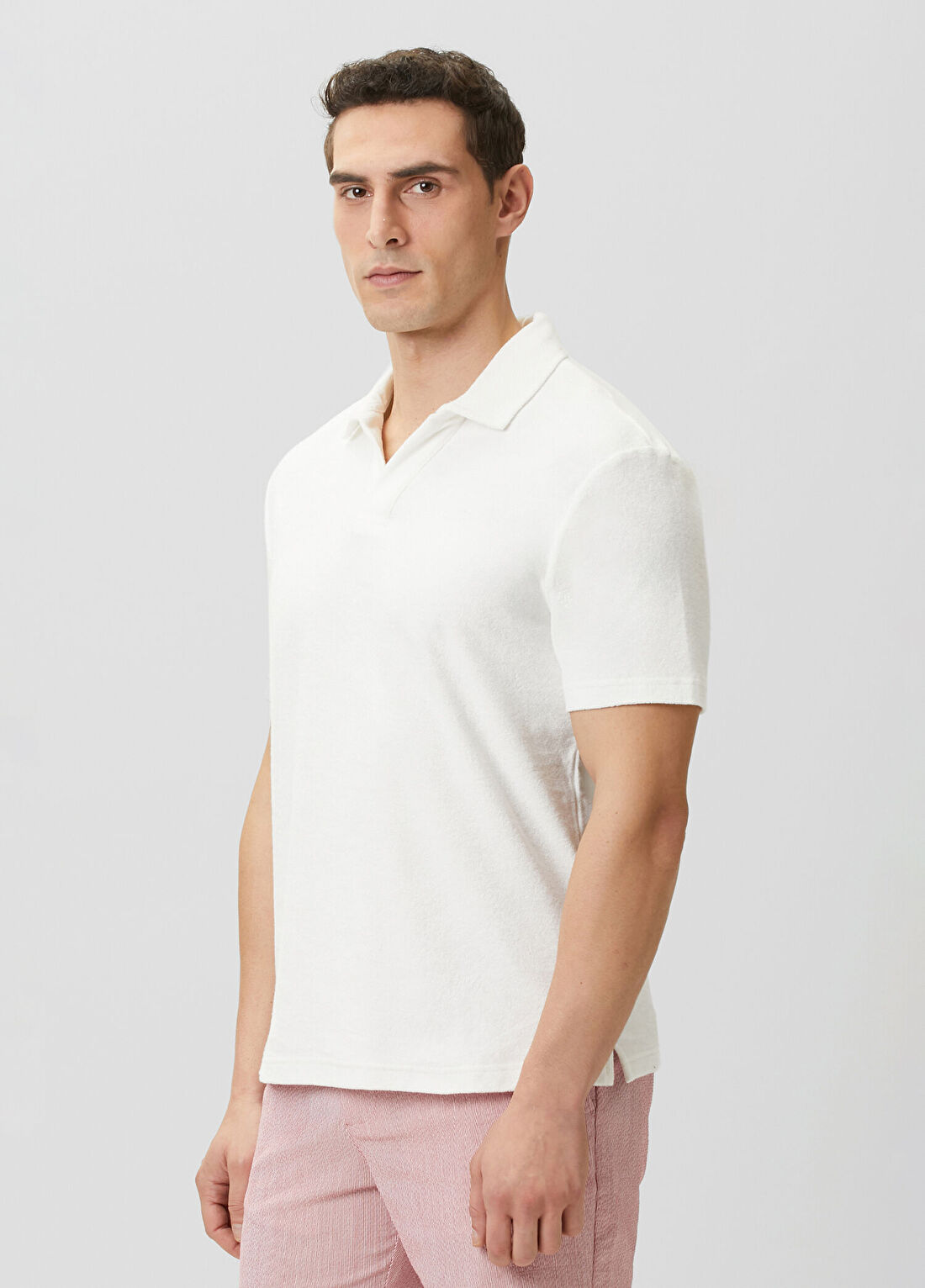 Network Kırık Beyaz Havlu Kumaş T-shirt görsel 4