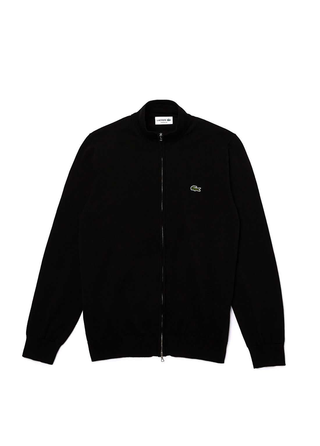 Lacoste Siyah Organik Pamuk Fermuarlı Regular Fit Erkek Hırka