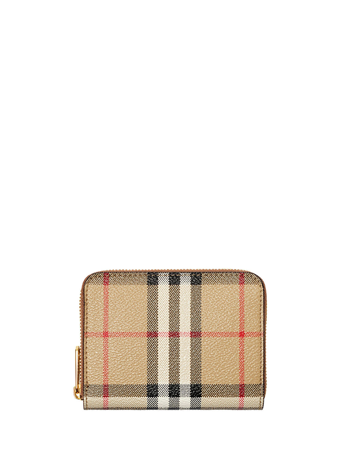 Burberry Small Check Zip Kahverengi Kadın Cüzdan