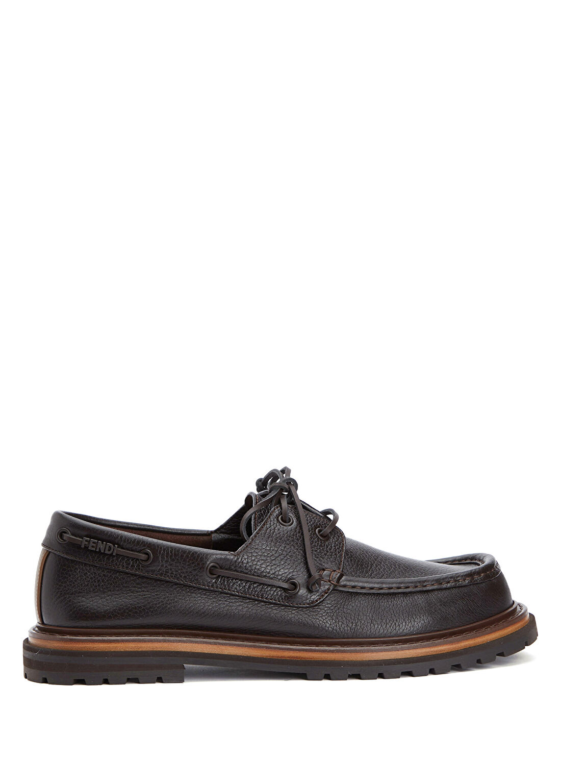 Fendi Kahverengi Erkek Deri Loafer