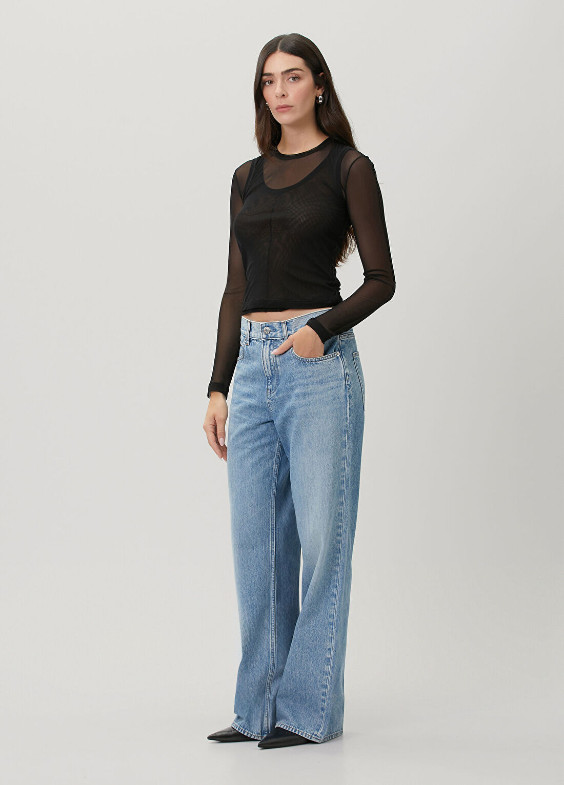 Helmut Lang Siyah Katmanlı Bluz görsel 2