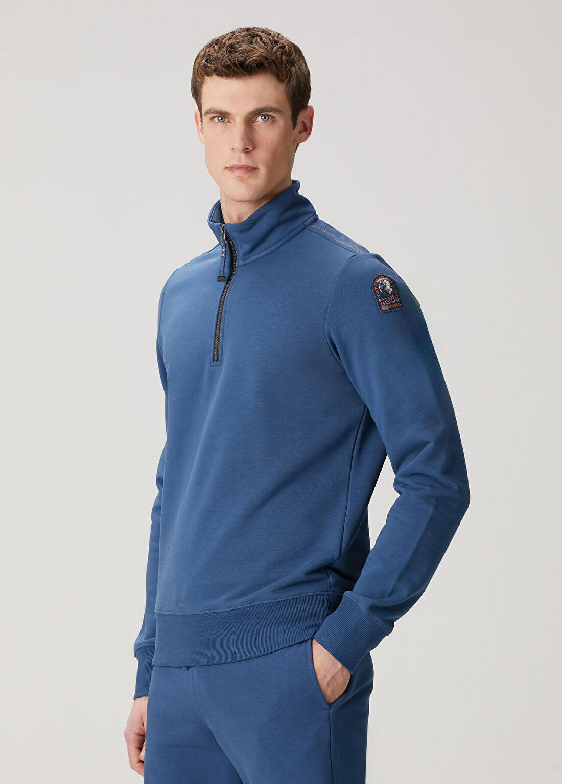Parajumpers Broad Peak Lacivert Yakası Fermuarlı Sweatshirt görsel 3