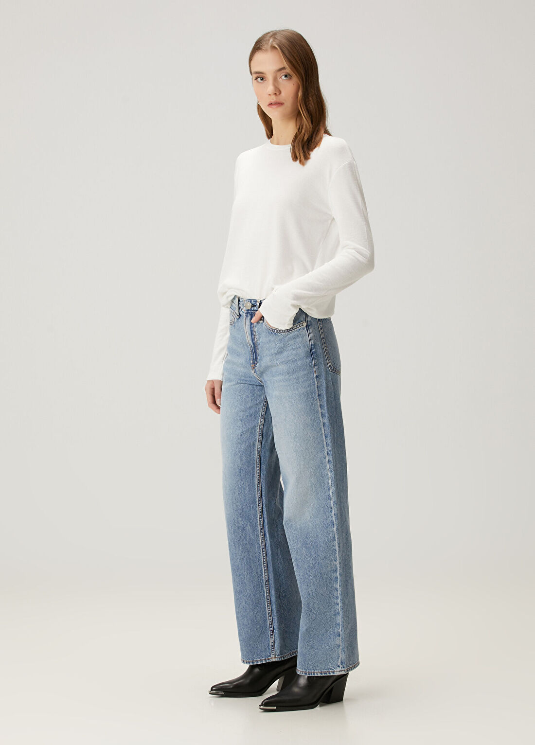Rag&Bone Beyaz Uzun Kol T-shirt görsel 2