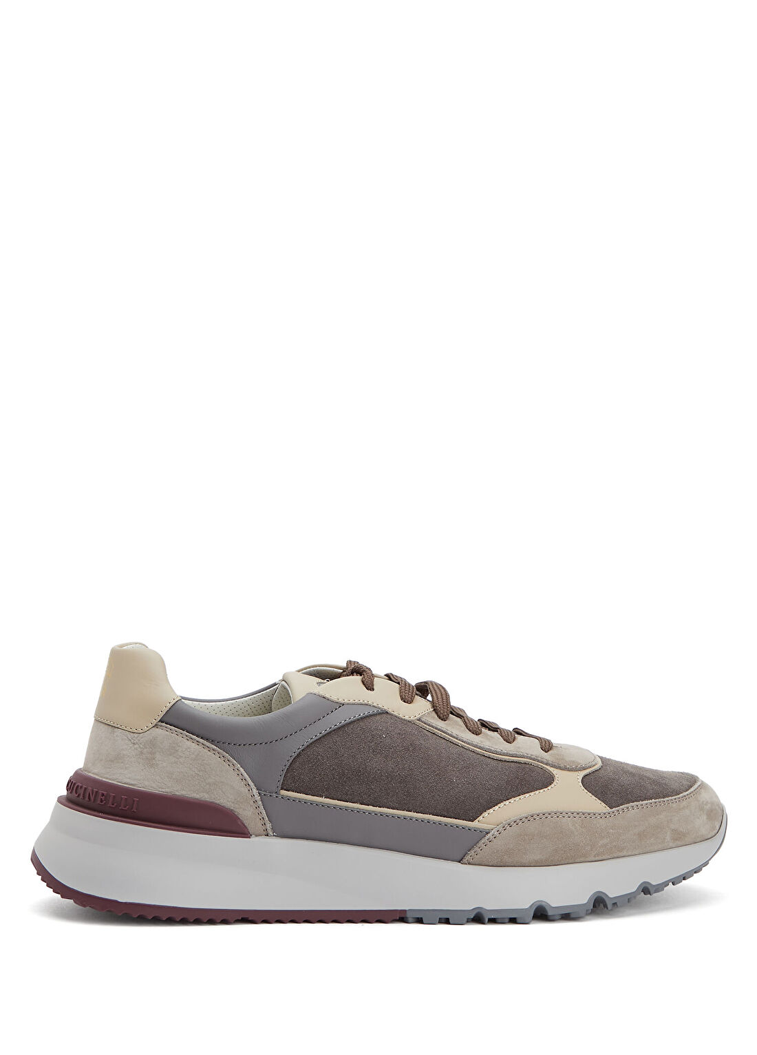Brunello Cucinelli Gri Erkek Süet Sneaker