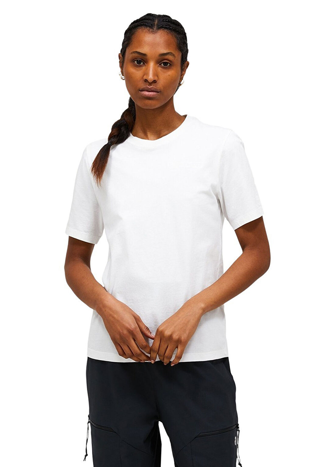 Peak Performance Original Small Logo Beyaz Pamuklu Regular Fit Kadın T-shirt