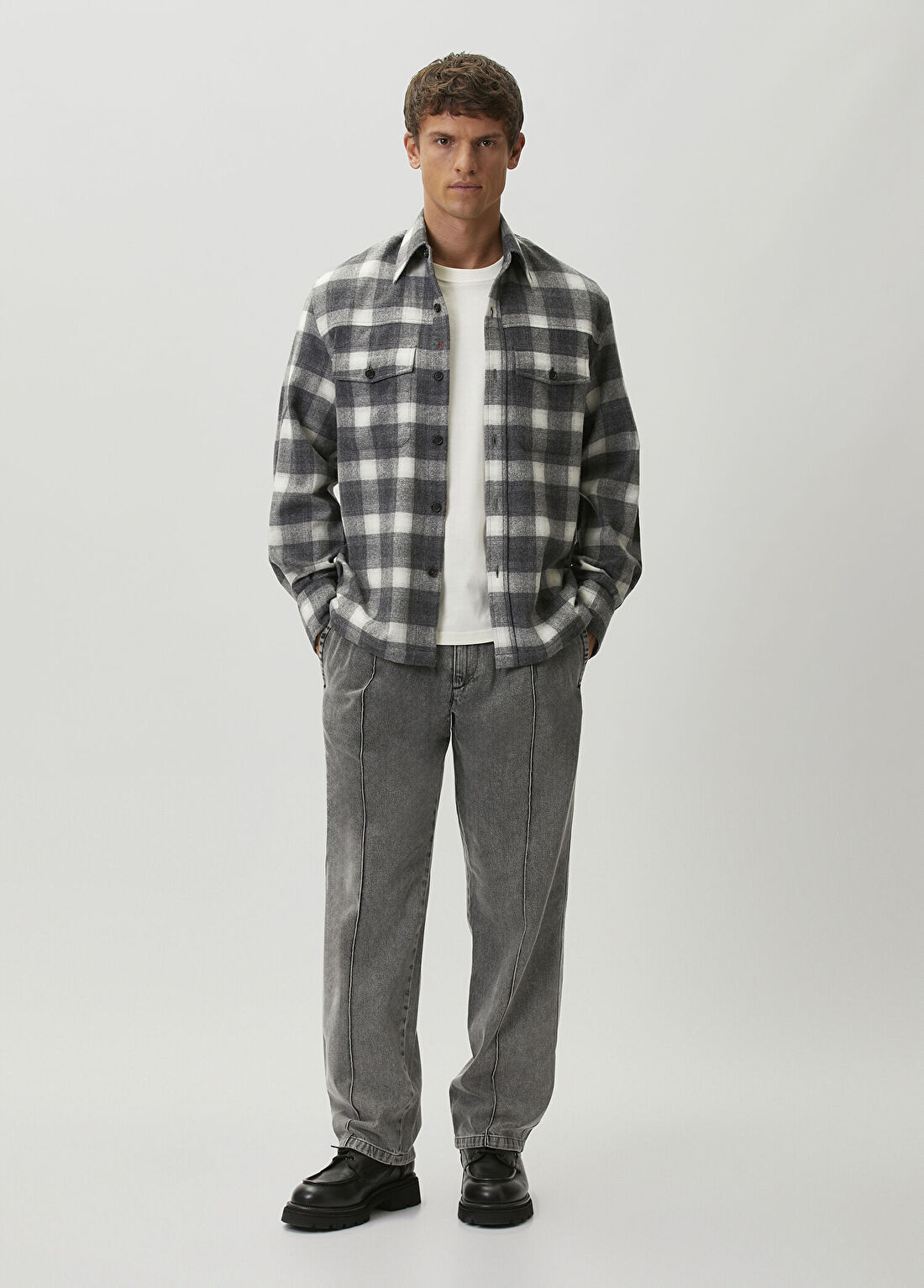 Marant Loose Fit Gri Jean Pantolon