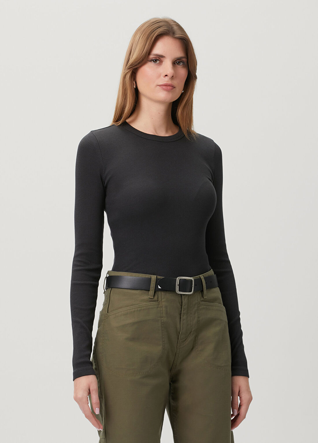 Rag&Bone Essential Siyah Uzun Kol T-shirt