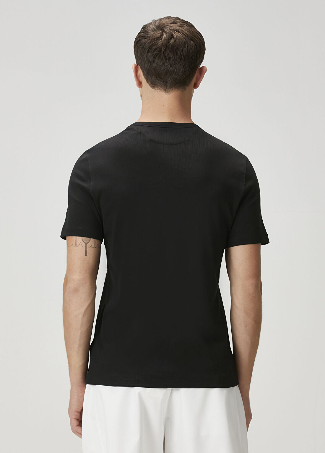 Brunello Cucinelli Siyah Basic T-shirt görsel 4