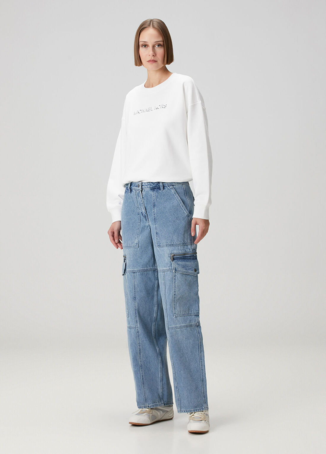 Michael Michael Kors Utility Mavi Kargo Jean Pantolon