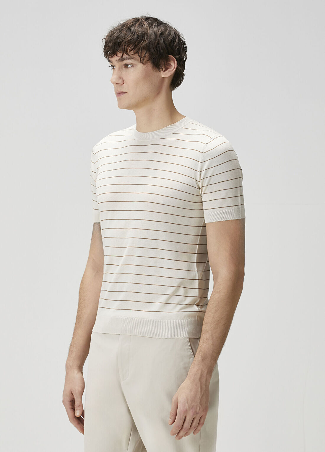 Lardini Çok Renkli İpek T-shirt görsel 3