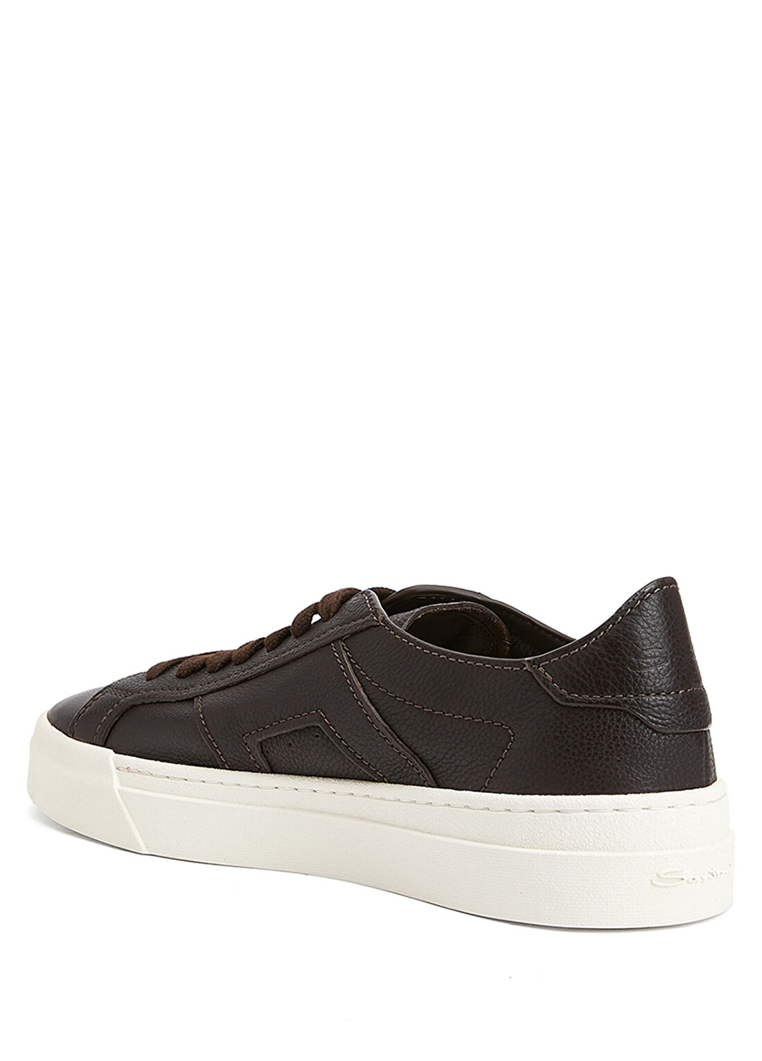 Santoni Kahverengi Erkek Deri Sneaker görsel 3