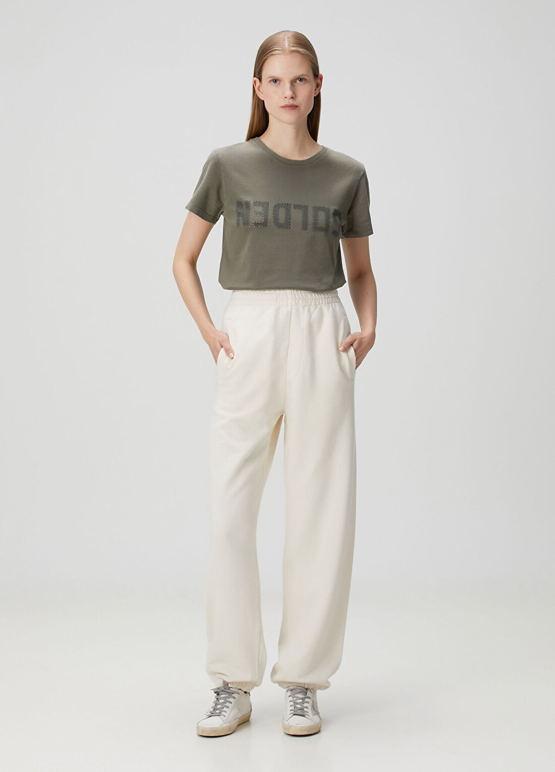 Golden Goose Beyaz Eşofman Altı
