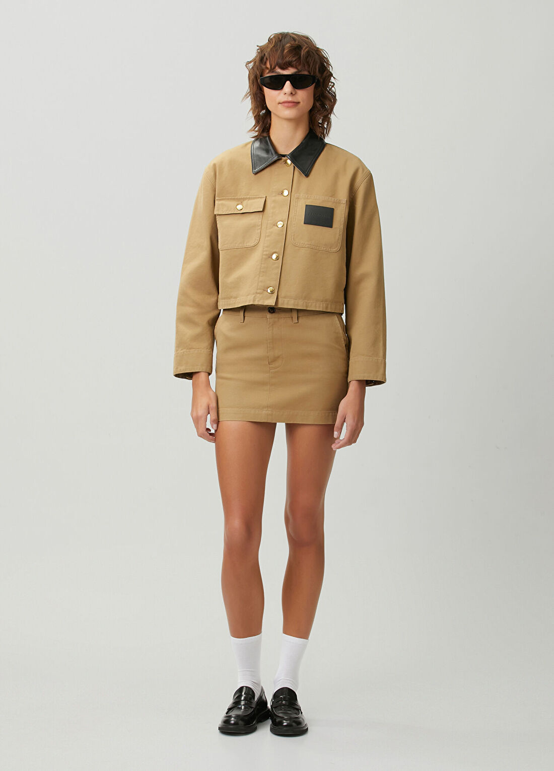 Balenciaga Bej Mini Etek
