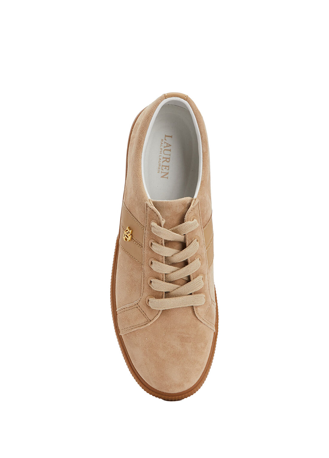 Lauren Ralph Lauren Janson Taba Krem Kadın Süet Sneaker görsel 4