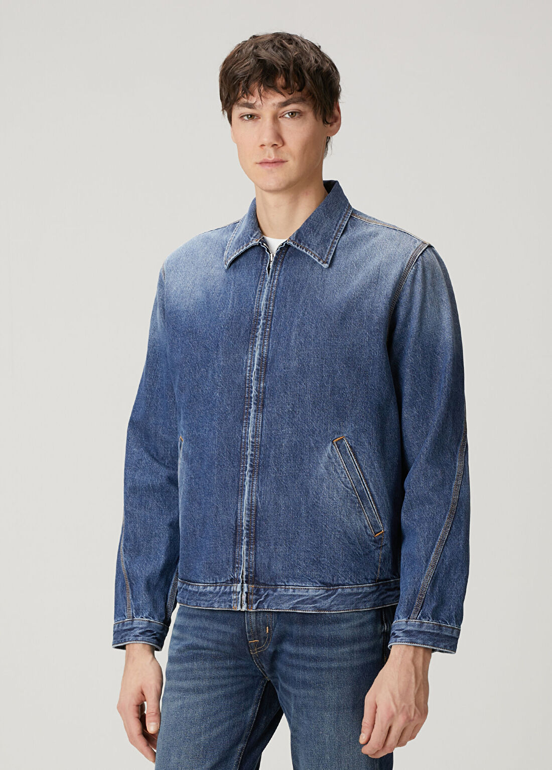 Givenchy Koyu Mavi Denim Ceket