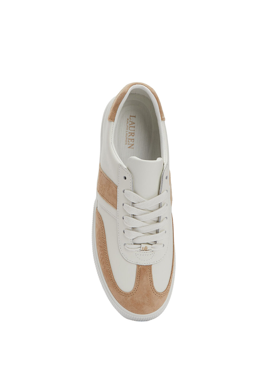 Lauren Ralph Lauren Braylee Taba Beyaz Kadın Deri Sneaker görsel 4