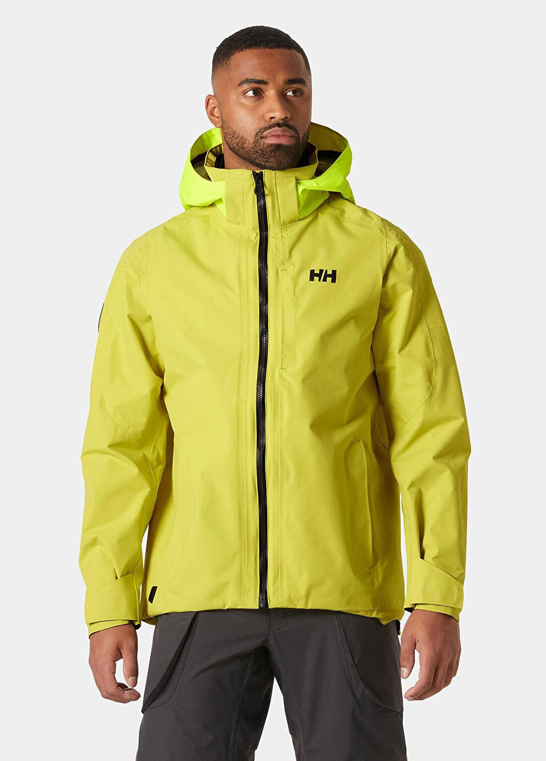 Helly Hansen Hp Storm Racing Cyber Lime Kapüşonlu Erkek Mont