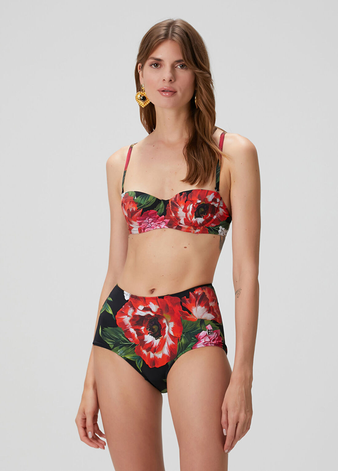 Dolce&Gabbana Çok Renkli Çiçek Desenli Bikini Takımı