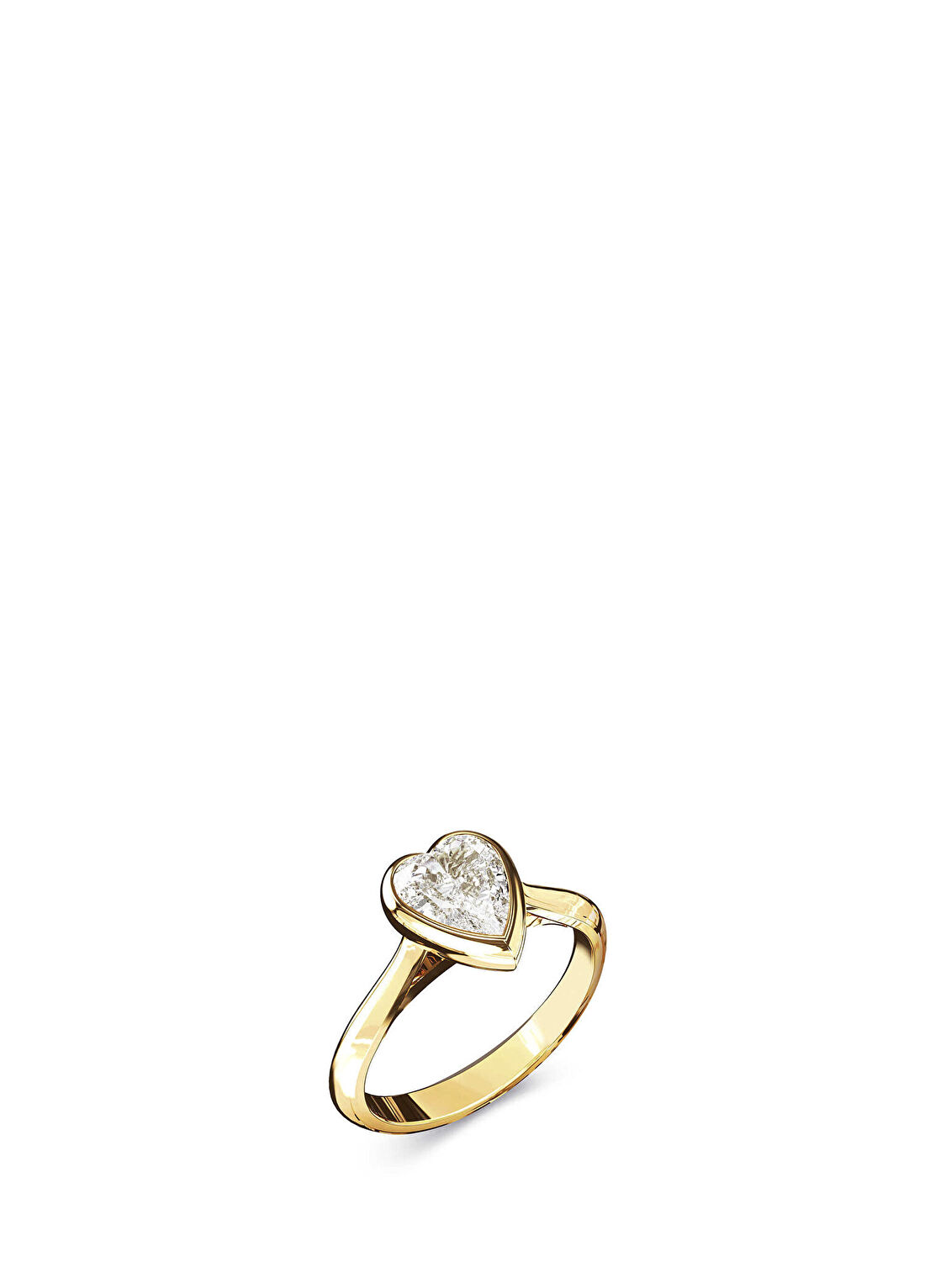 Guess JGUJUBR06363JWYG58 Crystal Love Kalpli Altın Rengi Kadın Çelik Yüzük