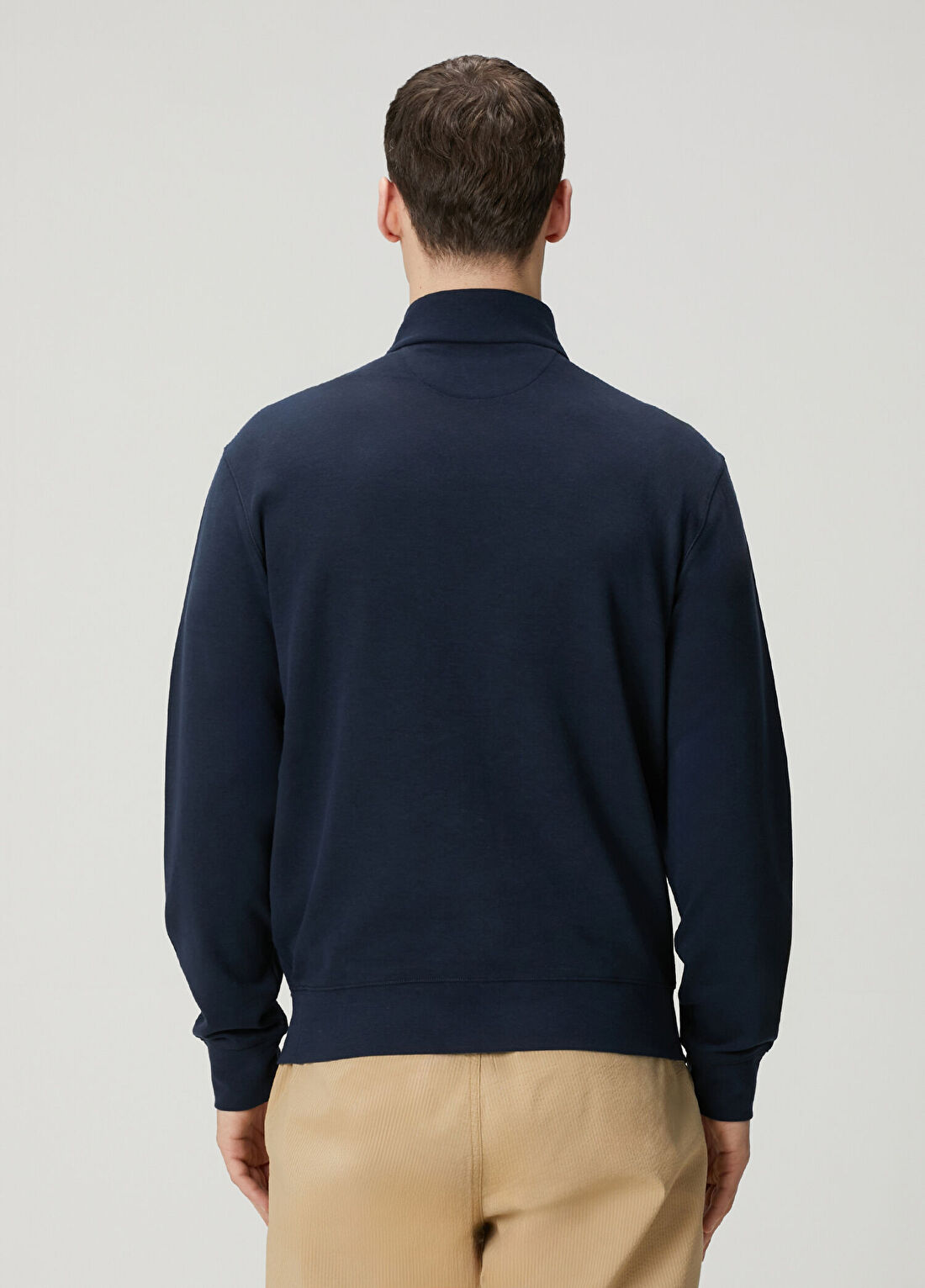 Polo Ralph Lauren Lacivert Yakası Fermuarlı Sweatshirt görsel 4