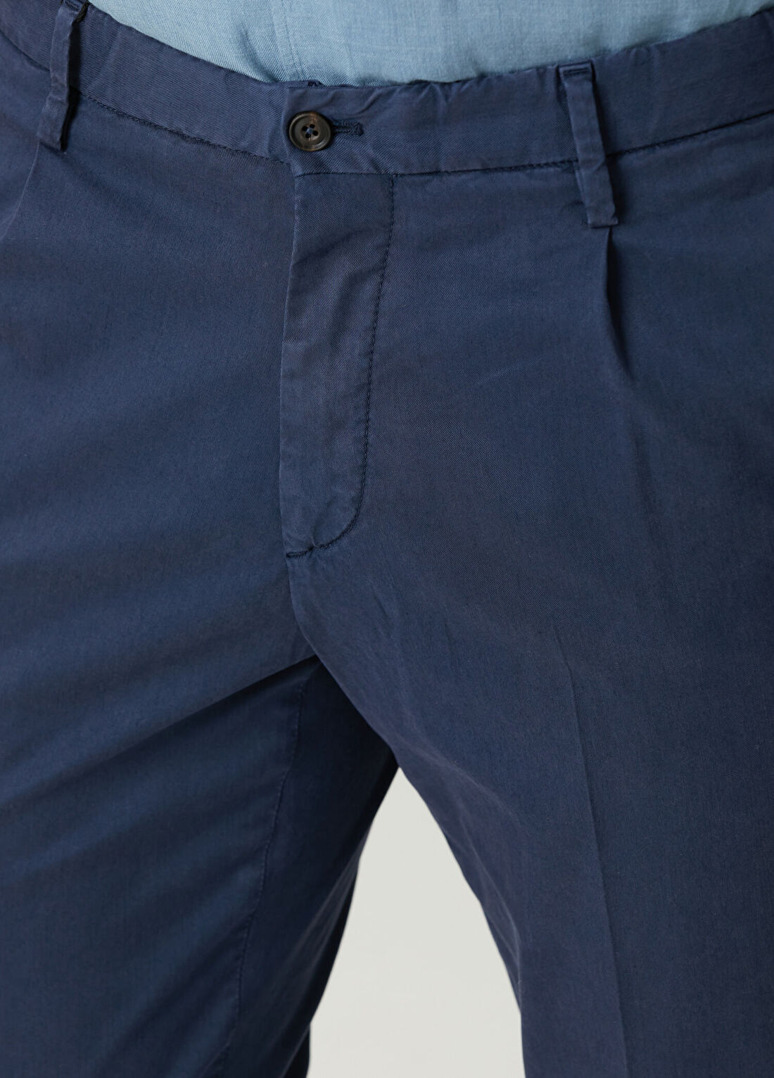 Corneliani Koyu Mavi Pilili Pantolon görsel 4