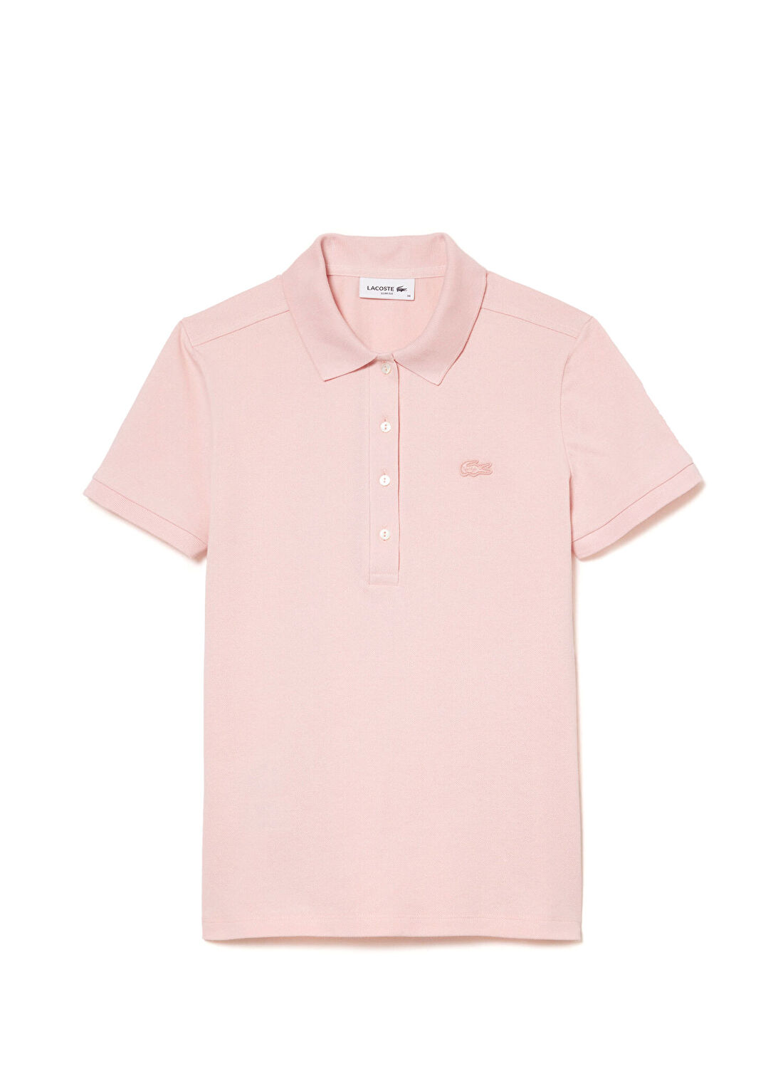 Lacoste Slim Fit Pembe Polo Yaka Kadın T-Shirt görsel 4