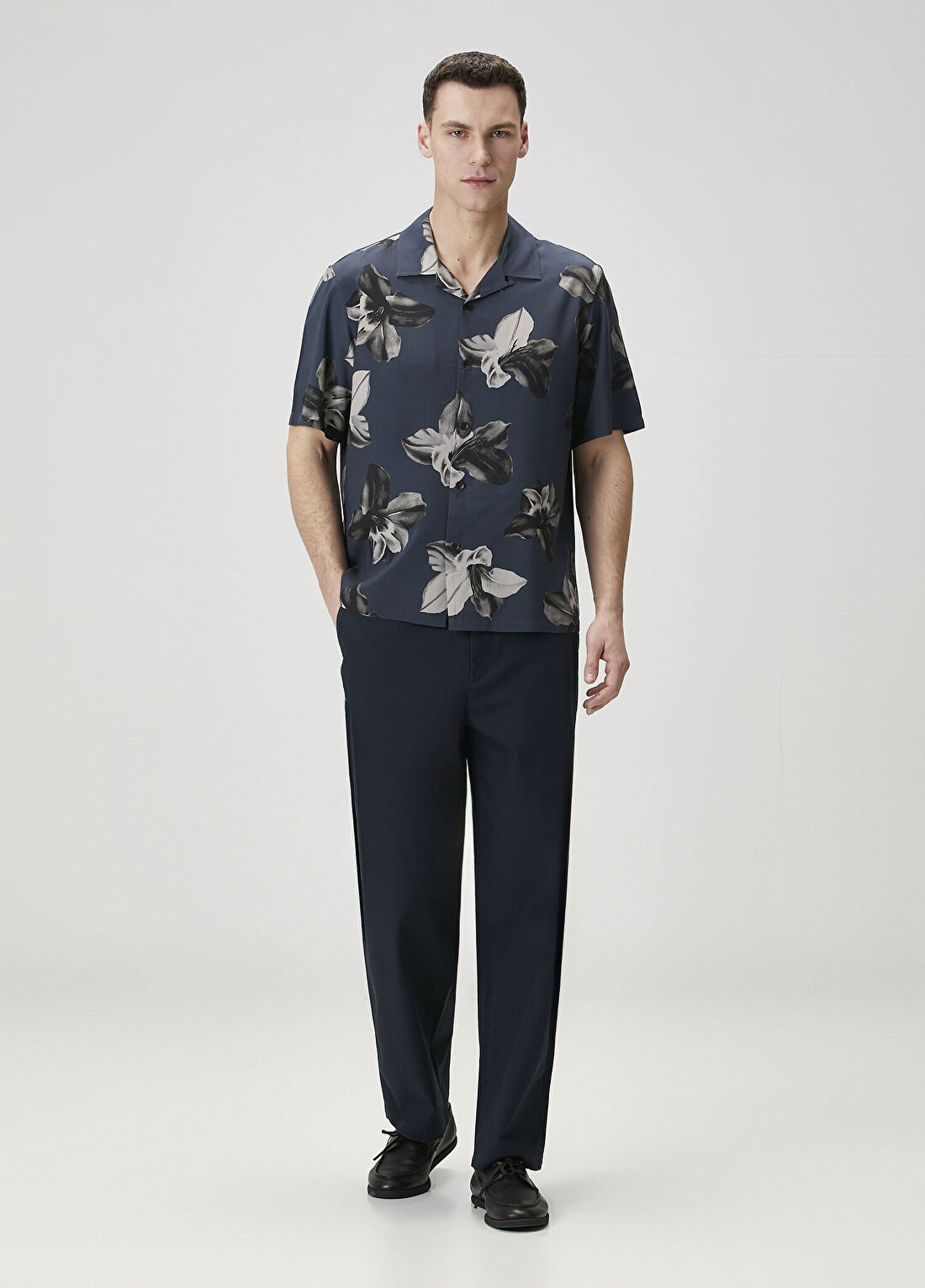Rag&Bone Lacivert Baggy Twill Yün Chino Pantolon