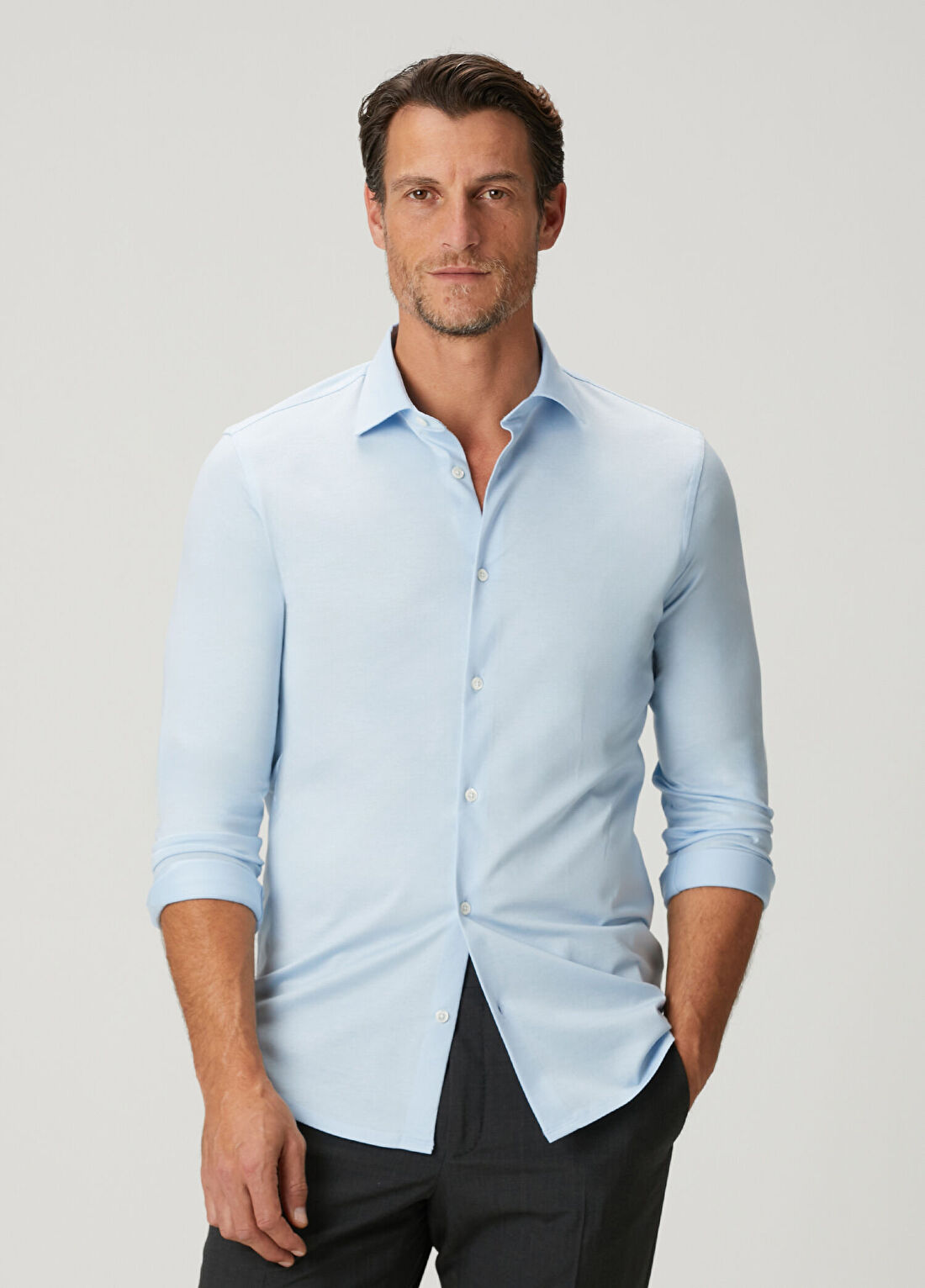 Beymen Collection Açık Mavi Merserize Gömlek