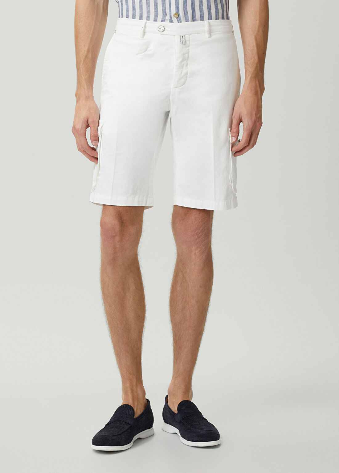 Kiton Beyaz Kargo Bermuda görsel 2
