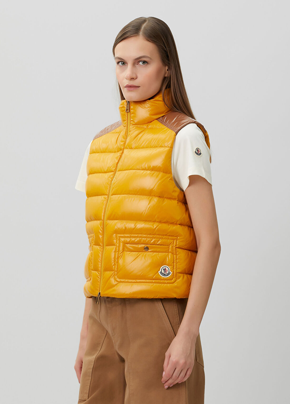 Moncler Frelon Sarı Puffer Yelek görsel 3