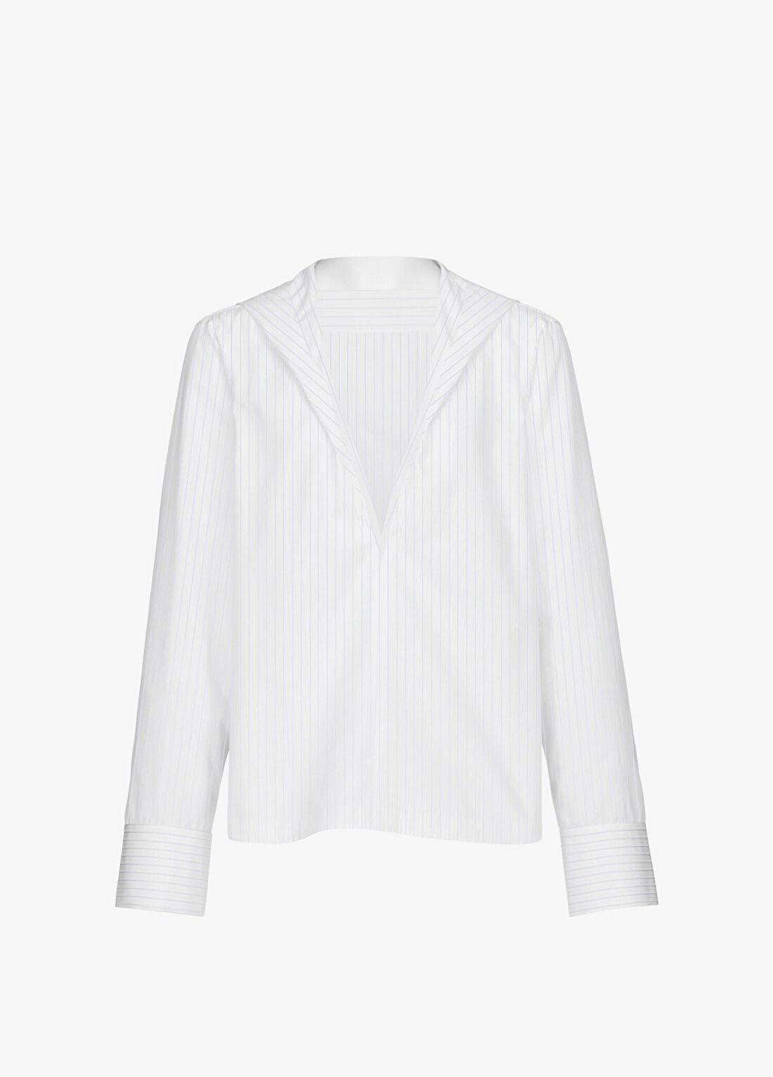 Alaïa Beyaz Çizgili Kapüşonlu Gömlek