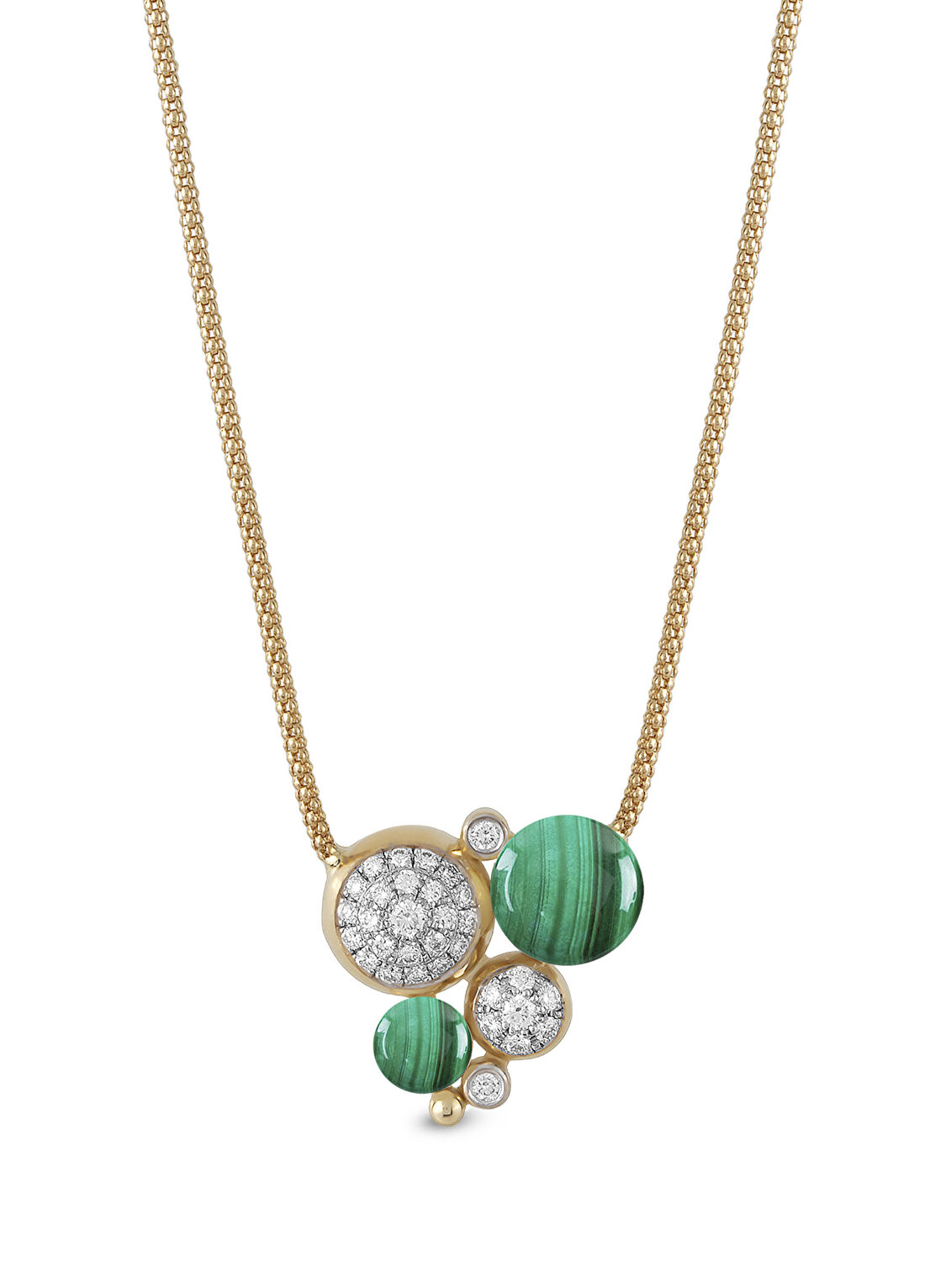 RITA Fine Jewelry Lumis Malachite Pırlantalı Kadın Altın Kolye