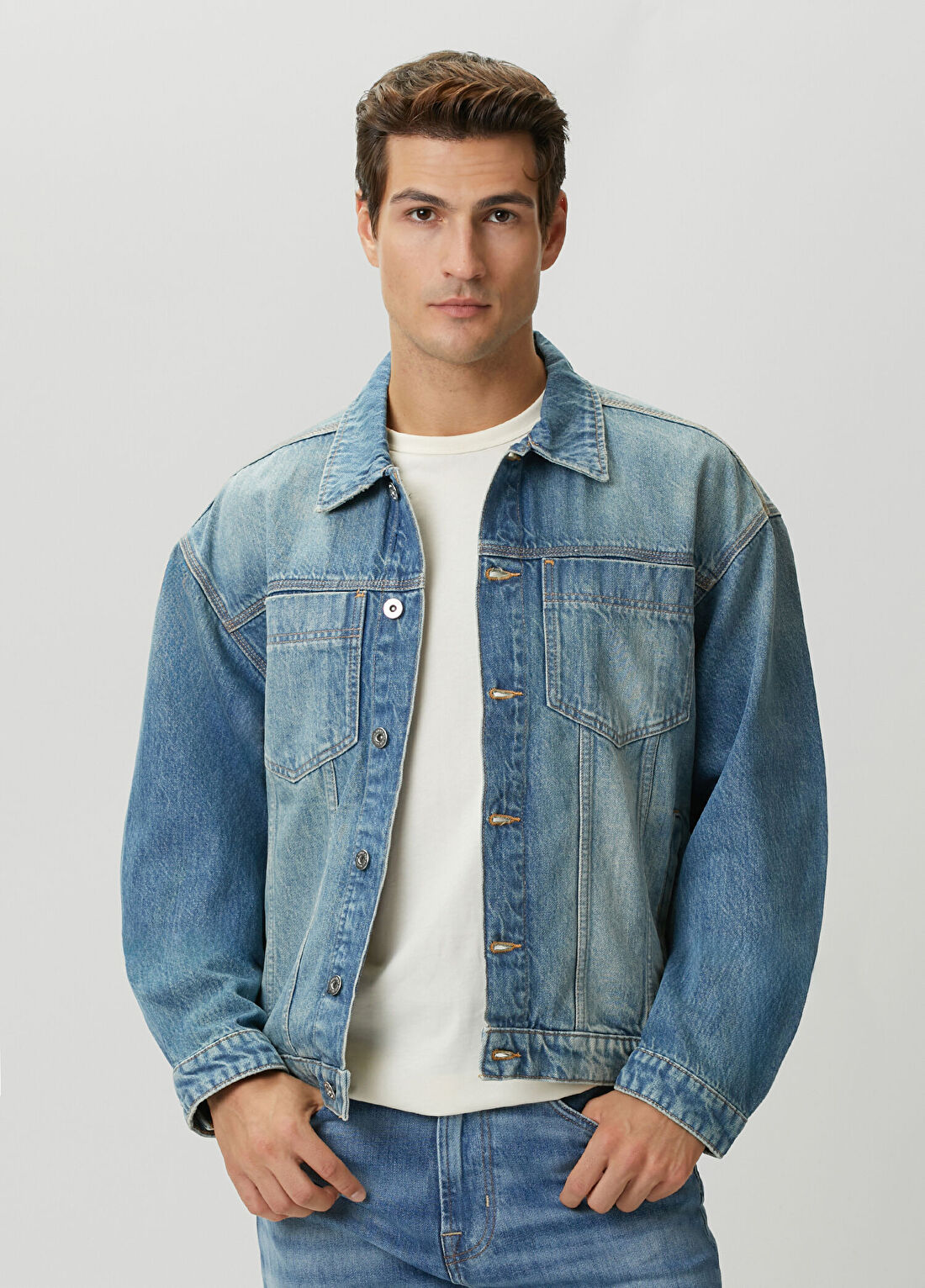 7 For All Mankind Relaxed Açık Mavi Denim Ceket
